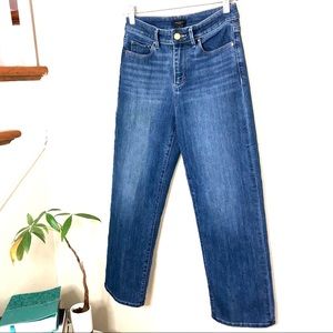 Ann Taylor High Rise Wide Straight Leg Jeans